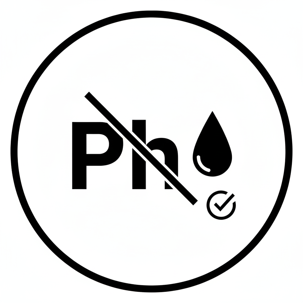 Icon showing the product is phthalate-free, non-toxic formulation