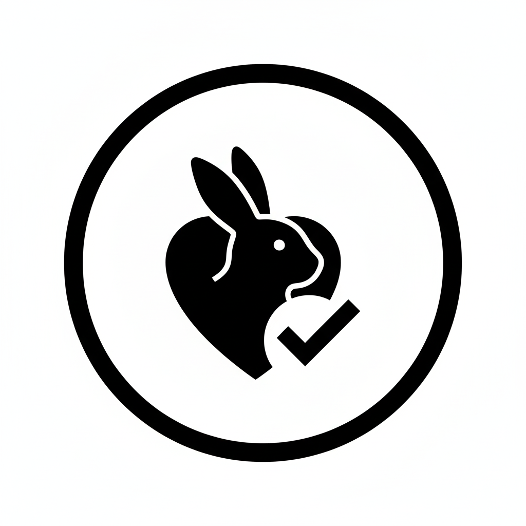Icon symbolizing a cruelty-free product, not tested on animals