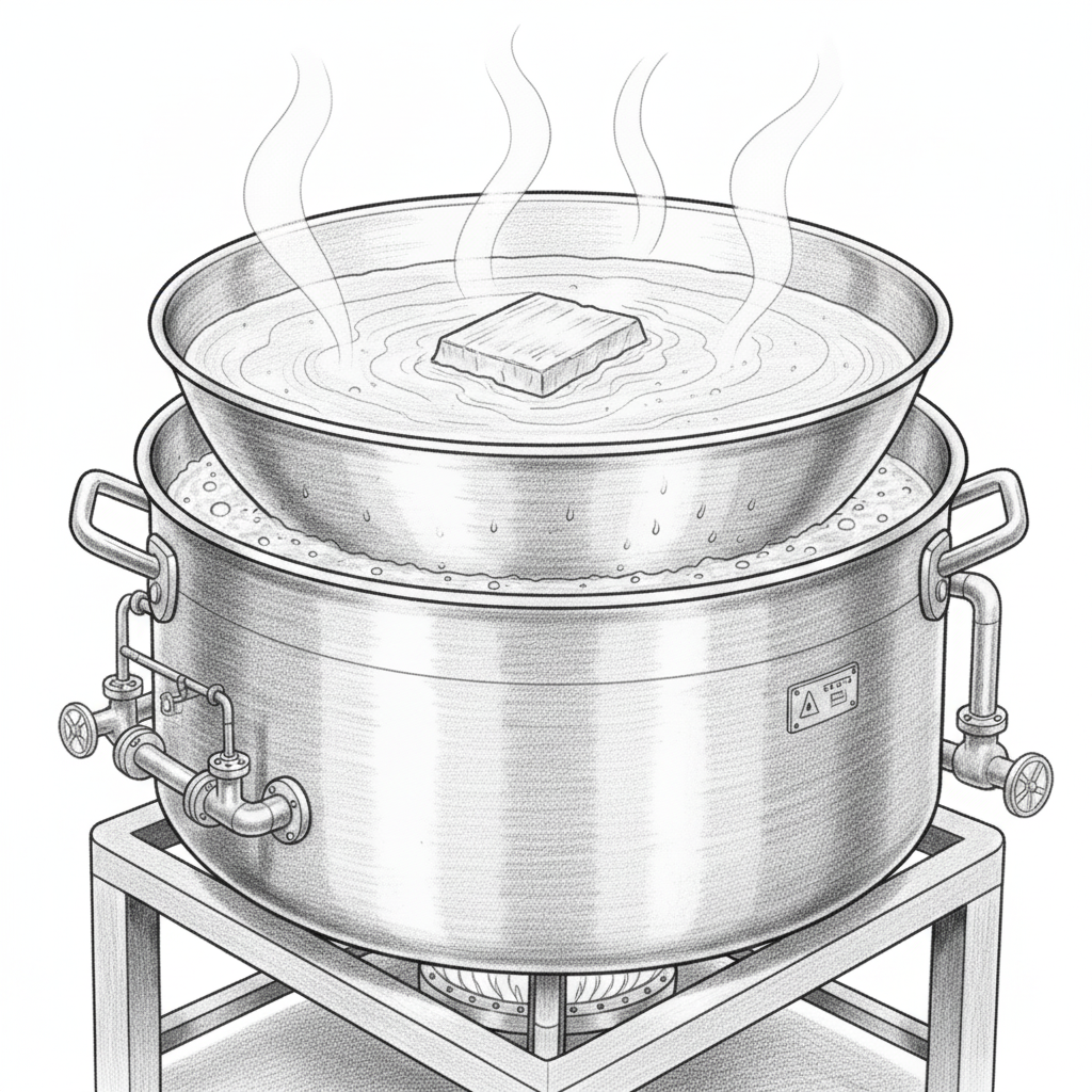 THE PICTORICAL REPRESENTATION OF DOUBLE BOILING